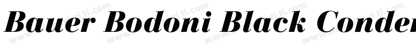 Bauer Bodoni Black Condensed Regula字体转换